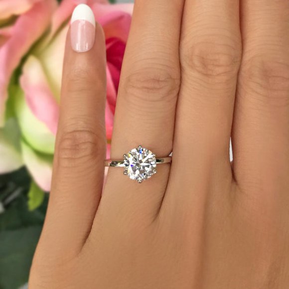 Certified 2ct. t.w. Diamond Solitaire Engagement Ring - Picture 7 of 16